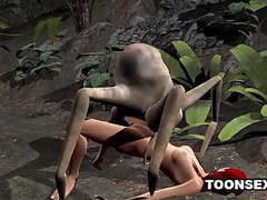 Find-Best-Hardcore.com presents: 3d redhead getting fucked by an alien spider