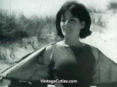 Find-Best-Hardcore.com presents: Nudist girl's day on a beach (1960s vintage)