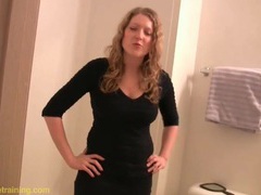 Find-Best-Hardcore.com presents: Curvy girl strips and pees in a bowl