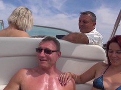 Find-Best-Hardcore.com presents: Hot ass blondie britney drops her clothes for sex on the boat, Group Sex, Hardcore, Outdoor, Reality, Yacht, Foursome, Bikini