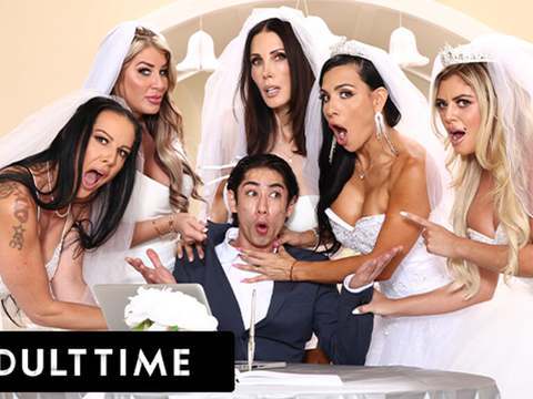 Find-Best-Hardcore.com presents: Adult time - big titty milf brides discipline big dick wedding planner with insane reverse gangbang!