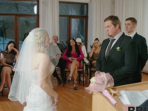 Find-Best-Hardcore.com presents: Dirty bride kristy waterfall rides a lover while people watch