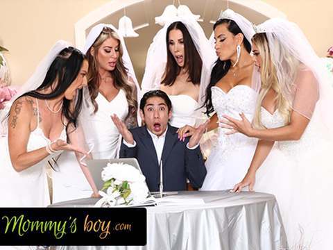 Find-Best-Hardcore.com presents: Mommy's boy - furious milf brides reverse gangbang hung wedding planner for wedding planning mistake