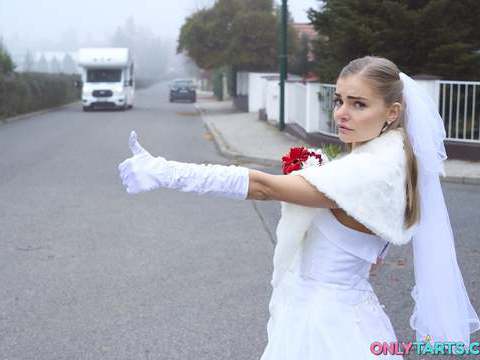 Find-Best-Hardcore.com presents: Shock content sexy bride fucks random van driver on marriage day