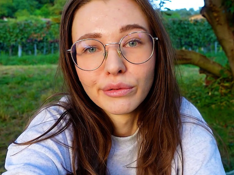 Find-Best-Hardcore.com presents: Alone? outside on the fields i presnet my huge labia teen pussy and clit
