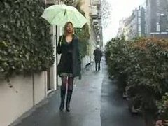 Find-Best-Hardcore.com presents: Skirt and boots babe flashes in public
