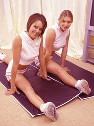 Find-Best-Hardcore.com presents: Two lesbian fitnessing horny hotties end up fucking hard