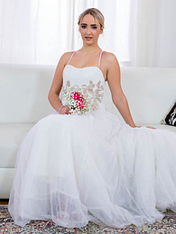 Find-Best-Hardcore.com presents: Blonde bride Anna Khara has sex with the groom and a photographer at once